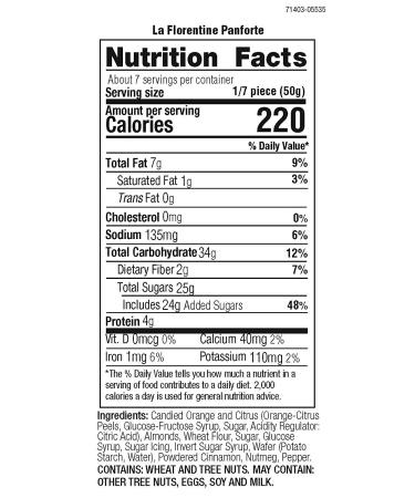 La Florentine Panforte 12 oz - Authentic Italian Fruit and Nut Cake - Buy Online on GoSupps.com