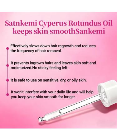 Satnkemi Cyperus Rotundus Oil Reducing Body Hair Growth Gentle and Non-Irritating For All Skin Types Natural ingredients soothing the skin 60mL Cyperus rotundus Hair Removal Essential Oil - Buy Online on GoSupps.com