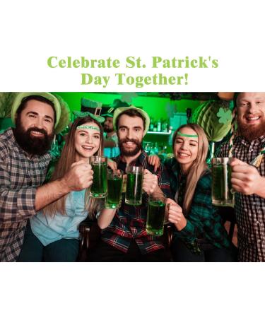 MoKo St. Patrick's Day Headband 5 Pack - Green Glitter Clover Accessories for Women, Girls, Teens - Buy Online on GoSupps.com