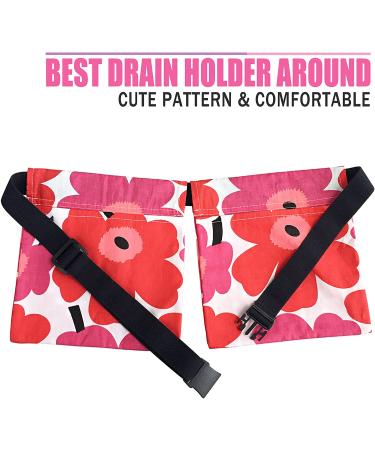 BNRendles Mastectomy Drainage Pouch Holder Vivid Flower Pattern  Drain Pockets Stretchy Belts for Post Jp Drains Management  Breast Reconstruction/Abdominal/explant/Tummy Tuck Poppy - Buy Online on GoSupps.com