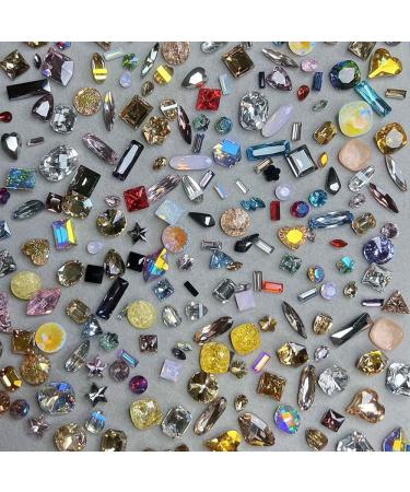 50pcs Colorful Pointed Bottom Nail Rhinestones - Multi Shapes for Nails & Crafts - Buy Online on GoSupps.com