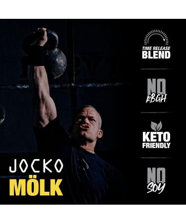 Jocko M lk Banana Cream Protein Powder - Keto Friendly with Probiotics, Grass Fed Whey, Digestive Enzymes, Amino Acids & Sugar Free Monk Fruit Blend - 31 Servings, 2lb - Muscle Recovery & Growth - Buy Online on GoSupps.com