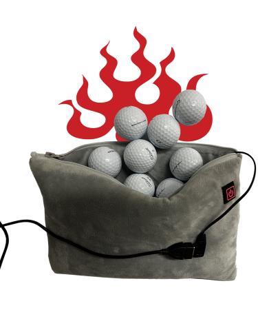 HOT Balls Golf Ball Heater Warmer Pouch Heat Balls Up to 125 Degree Core Temperature Longer Distance with Driver Better Compression Better Feel & Spin in Cool Weather Less Sting On Miss Hits USB