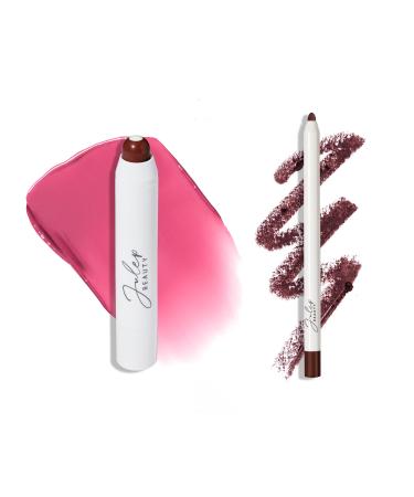 Julep The Perfect Pair 2pc Set: It's Balm Tinted Lip Balm Sweet Sangria and With a Trace Retractable Creamy Long-Lasting Lip Liner Antique Rose