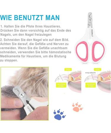 OneCut Claw Scissors for Cats Dogs & Rabbits - Non-Slip Nail Trimmers for Pets (Pink) - Perfect for Safe & Easy Claw Grooming - Buy Online on GoSupps.com