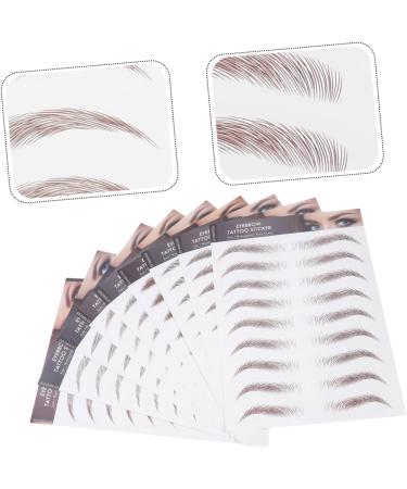 Healeved 9 Sheets Imitation Eco Eyebrow Sticker Eyebrow Blond Tattoos 4 Stick on Transfer Stickers 21.5X14.5cm Brown - Buy Online on GoSupps.com