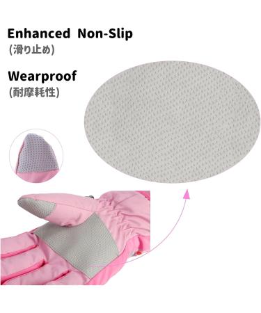Azarxis Kids Ski Gloves - Warm Windproof Winter Gloves for Skiing Hiking & Snowboarding | Red S (4-6 Years) - Buy Online on GoSupps.com