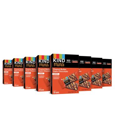 KIND Minis Peanut Butter Dark Chocolate Gluten Free 100 Calories Low Sugar 80 Count Peanut Butter Dark Chocolate 80