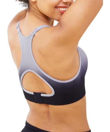 HOFISH Nursing Sports Bra - Medium Impact Racerback, Seamless, Padded - Black-grey - Buy Online on GoSupps.com