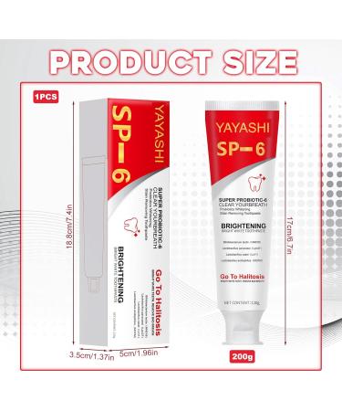 Hpbaggy 1 piece Sp6 Toothpaste Sp6 Probiotic Toothpaste Toothpaste Whitening 120g Sp 6 Toothpaste Probiotics Bright White Toothpaste Teeth Whitening Deep Cleaning Toothpaste - Buy Online on GoSupps.com