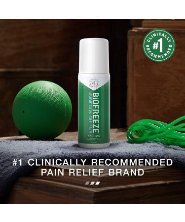 Biofreeze Pain Relief Roll-On 3 oz - Pack of 3 | Fast Acting & Long Lasting Topical Pain Reliever - Buy Online on GoSupps.com