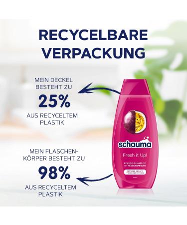  Schauma Schauma Schwarzkopf Fresh It Up! Passion Fruit Shampoo for Oily Roots and Dry Ends 5 x 400 ml - Buy Online on GoSupps.com