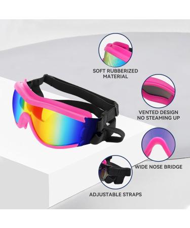 Namsan Dog Glasses for Medium to Large Dogs - UV Sunglasses Windproof & Dust Repellent Fogless Outdoor Eyewear - Pink - Buy Online on GoSupps.com