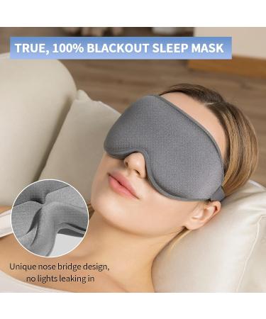Blockout Light 3D Eyelash Protector Sleep Mask in Gray - Adjustable Strap for Women and Men - Ideal for Sleeping, Meditation, Yoga, and Travel - Buy Online on GoSupps.com