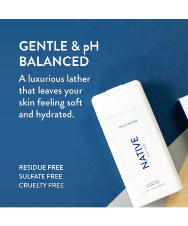 Naturally Derived Unscented Body Wash for Women & Men - 2 Pack 11.5oz - Sulfate, Paraben, and Dye Free - Buy Online on GoSupps.com