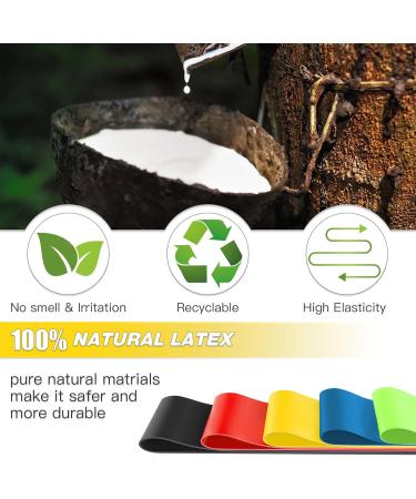 Buy Exercise Resistance Bands Set - 5 Natural Latex Workout Bands with Handles for Pilates Stretching Yoga & Home Fitness | International Shipping - Buy Online on GoSupps.com