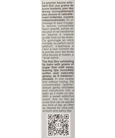 Christian Dior Addict Lip Sugar Scrub Exfoliating Lip Balm 001 - 0.12 oz - Buy Online on GoSupps.com