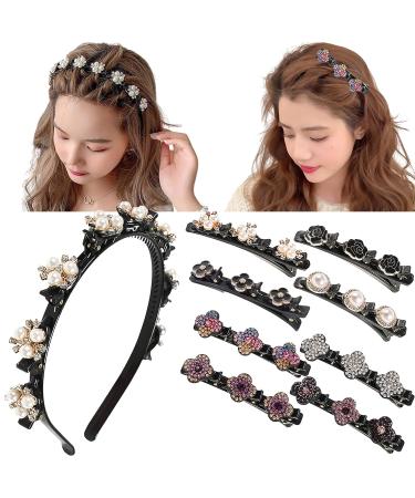 9Pcs Crystal Braided Hair Clips for Women - Hair Accessories with Stone Detail - Shipping from US | KKSS - Buy Online on GoSupps.com