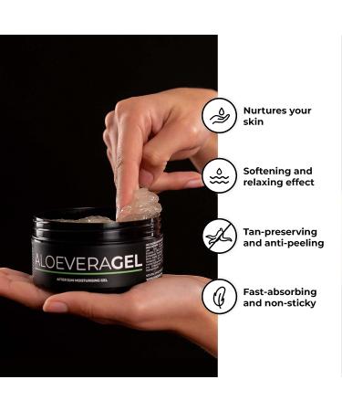 BYROKKO Aloe Vera Gel (215ml) - Fast-Absorbing After-Tanning Cooling Gel for Hydrated and Regenerated Skin - Buy Online on GoSupps.com