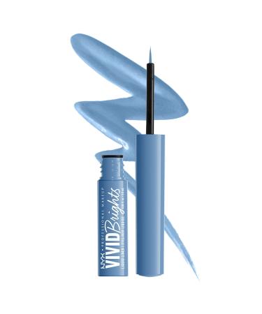 NYX PROFESSIONAL MAKEUP Vivid Brights Liquid Liner  Smear-Resistant Eyeliner with Precise Tip - Cobalt Crush 05 Cobalt Crush
