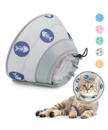 Supet Halskrause cat adjustable neck rope cat collar restoring collar collar Cone after surgery and injuries for puppies dogs and cats (gray m (neck: 21.5-30.5cm)) m (neck: 21.5-30.5cm) gray - Buy Online on GoSupps.com
