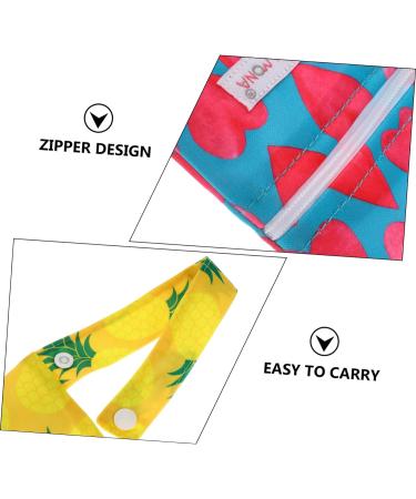 BUGUUYO 2 Pcs Pad Buggy Bag Storage Tote | Lip Gloss & Menstrual Pad Holder | Outdoor Medicine Bag | Assorted Colors - 18x13.5x0.2cm - Buy Online on GoSupps.com