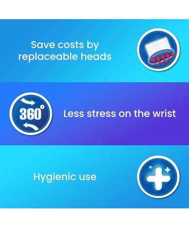 Efons Non-Electric Spin Toothbrush - 360 Rotation, 2 Brush Heads, Soft Bristles - Manual Toothbrush for Adults & Kids - Yellow - Buy Online on GoSupps.com