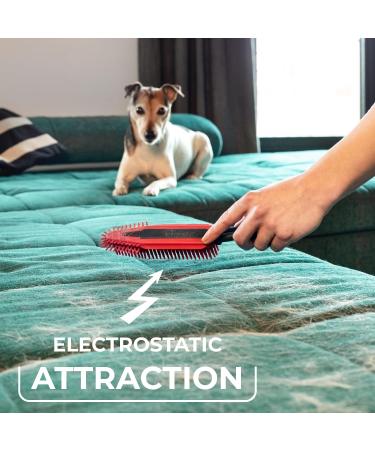Vileda PET Pro Electrostatic Brush - Best Animal Hair Remover for Textiles | Durable Silicone Ergonomic & Washable Design Perfect for Narrow Areas - Buy Online on GoSupps.com