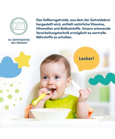 Fleur Alpine Bio Baby Porridge - Organic Oatmeal 2 Pack | Nutritious Evening Cereal for 5+ Months | Easy Preparation | Sugar-Free | 14 Portions - Buy Online on GoSupps.com
