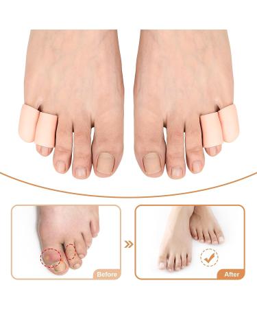 Hoogoo Pinky Toe Caps - 10 Pcs Silicone Small Toe Protector Cover Sleeves | Relief from Corns, Blisters, Sores | Reduce Friction & Rubbing - Buy Online on GoSupps.com