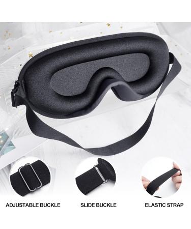 Layhou 3D Sleeping Eye Mask - Soft & Comfortable - Ideal for Travel & Lunch Breaks - Black - Buy Online on GoSupps.com