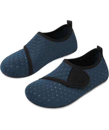 JIASUQI Kids Water Shoes - Quick Dry Barefoot Aqua Socks for Beach & Pool - Navy Strip (UK 12/12.5) - Buy Online on GoSupps.com