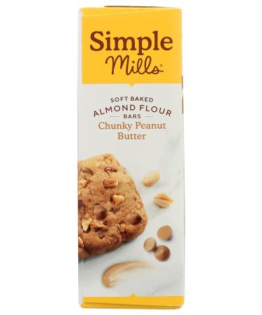 Simple Mills Chunky Peanut Butter Soft Baked Bars - 5.99 oz | Healthy Snack - Buy Online on GoSupps.com
