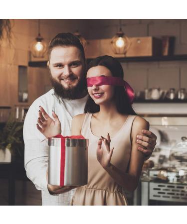 Whaline 2 Pack Satin Silk Eye Cover Blindfold Set - 150 cm Long (Black Red and Black) | Soft Sleeping Mask for a Restful Sleep - Buy Online on GoSupps.com