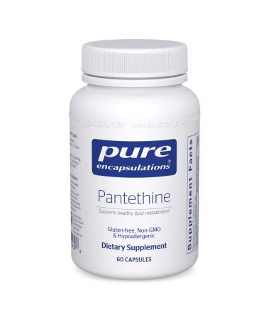 Pure Encapsulations Pantethine | Hypoallergenic Supplement Supports Healthy Lipid Metabolism and Cardiovascular Function | 60 Capsules 60 Count (Pack of 1) Standard Packaging - Buy Online on GoSupps.com
