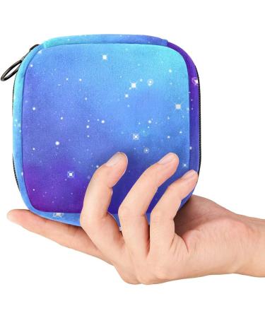 Blue Galaxy Starry Sky Menstrual Storage Bag - Period Kit Pouch for Women, Teens, Girls - Menstrual Cup & Tampon Organizer - Color 11 - Buy Online on GoSupps.com