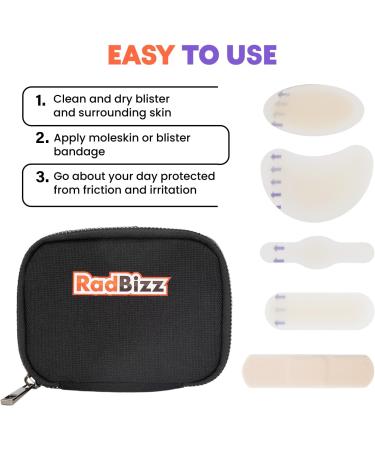 Buy 32 Count Blister Bandages & Moleskin - Assorted Sizes for Blister Prevention | Fast International Shipping - Buy Online on GoSupps.com