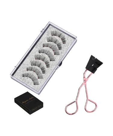 Maglash - Reusable Magnetic Eyelash Kit Magnetic Eyelash Kit With Applicator Tool Maglash Reusable Magnetic Eyelashes No Liner 3D Magnetic Eyelashes (Color : MB6A-5)