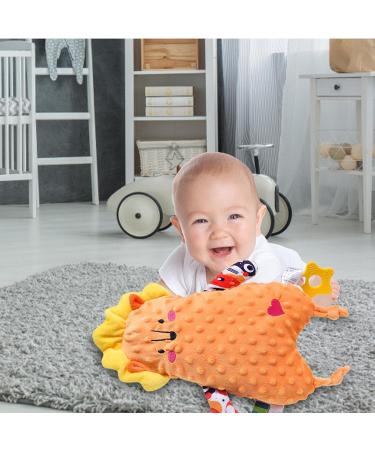 Voiakiu Safety Blanket & Baby Crinkle Toy - Cute Lele Lion Sensory Teether for 0-12 Months - Buy Online on GoSupps.com