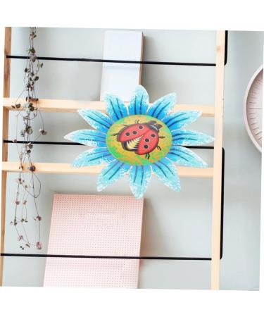 Artibetter Home Wall Ornament Iron Pendant Interior Decor Plant Signs Decor for Home Sunflower Home Decor Flower Wall Plaque Iron Craft Flower Wall Pendant 16x16cm Blue - Buy Online on GoSupps.com