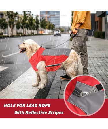 PLUS PO Waterproof Dog Raincoat for Small Dogs - Red & Pink Full Coverage - Buy Online on GoSupps.com
