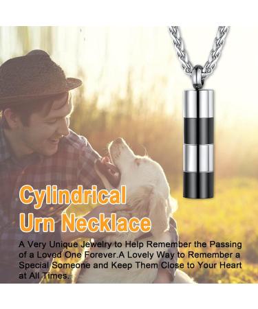 U7 Women s Cremation Urn Necklace - Celtic Knot Dog Feet Wings & Crucifix Designs | Stainless Steel Cylinder Pendant for Ashes | Unique Burial Jewelry for Men - Buy Online on GoSupps.com