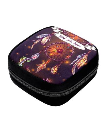 GIAPB Period Bag Sanitary Napkin Storage Bag Pad Holder for Period Makeup Pouch Bohemian Dream Catcher Color2184