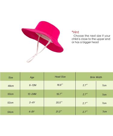 LANGZHEN Baby Girls Sun Protection Hat, Wide Brim Toddler Kids Summer Play Hat - Rose, 2-4 Years - Buy Online on GoSupps.com