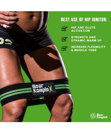 Bear Increase Defense Complex Hip Detonator Resistance Tape | Warm Up Hips & Legs for Weightlifting Pilates Cross Training & Running - Black - Buy Online on GoSupps.com