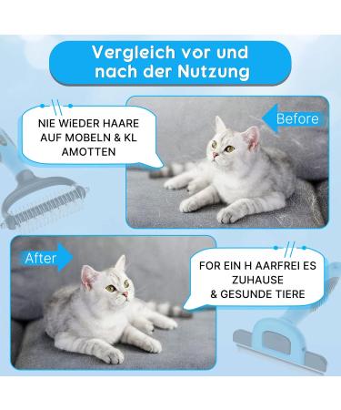 Professional 2-in-1 Cat & Dog Brush - Underwool Brush for Medium & Long Hair | Stainless Steel Comb for Cats & Dogs | International Shipping - Buy Online on GoSupps.com