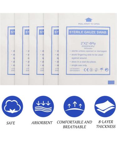 Healifty 30pcs 5x5cm Sterile Non-Woven Cotton Gauze Swabs - Household Supplies for Home & Outdoor - Buy Online on GoSupps.com