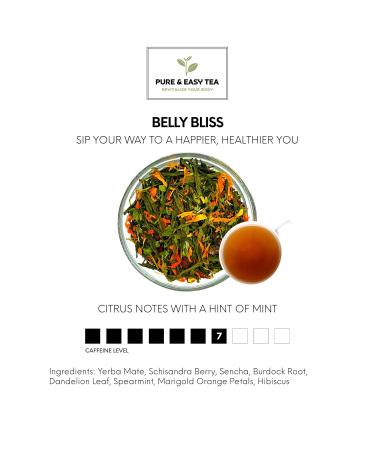 Buy Pure And Easy Tea Belly Bliss | Cleanse & Detox Tea for Healthy Weight & Reduced Bloating | 30 Day Supply - 100g/3.5oz - Buy Online on GoSupps.com