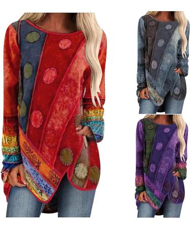 Women's Shiny Butterfly Printed V-Neck Long Sleeve Shirt - Red (3XL) - Buy Online on GoSupps.com