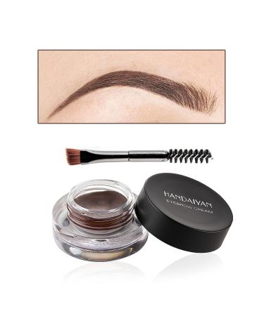 Eyebrow Pomade Cream Eyebrow Gel Brow Pomade Gel Long Lasting Waterproof High Pigmented Eyebrow Cream Gel Create Natural Brow Makeup - 02 Dark Brown